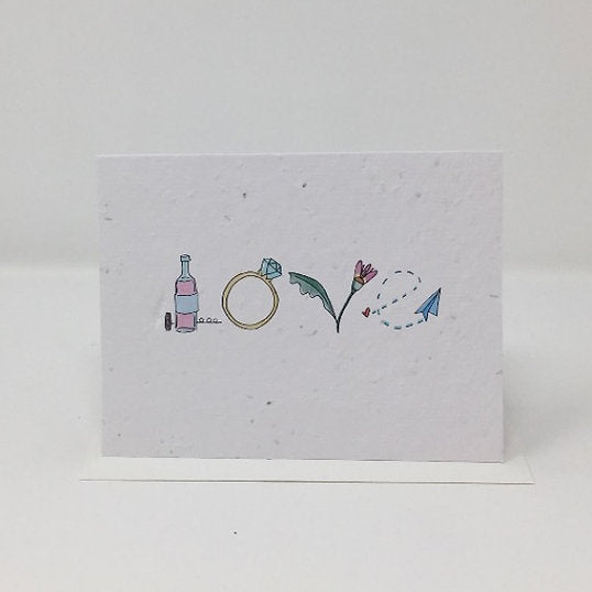 Jill & Jack Paper Plantable Card - Love