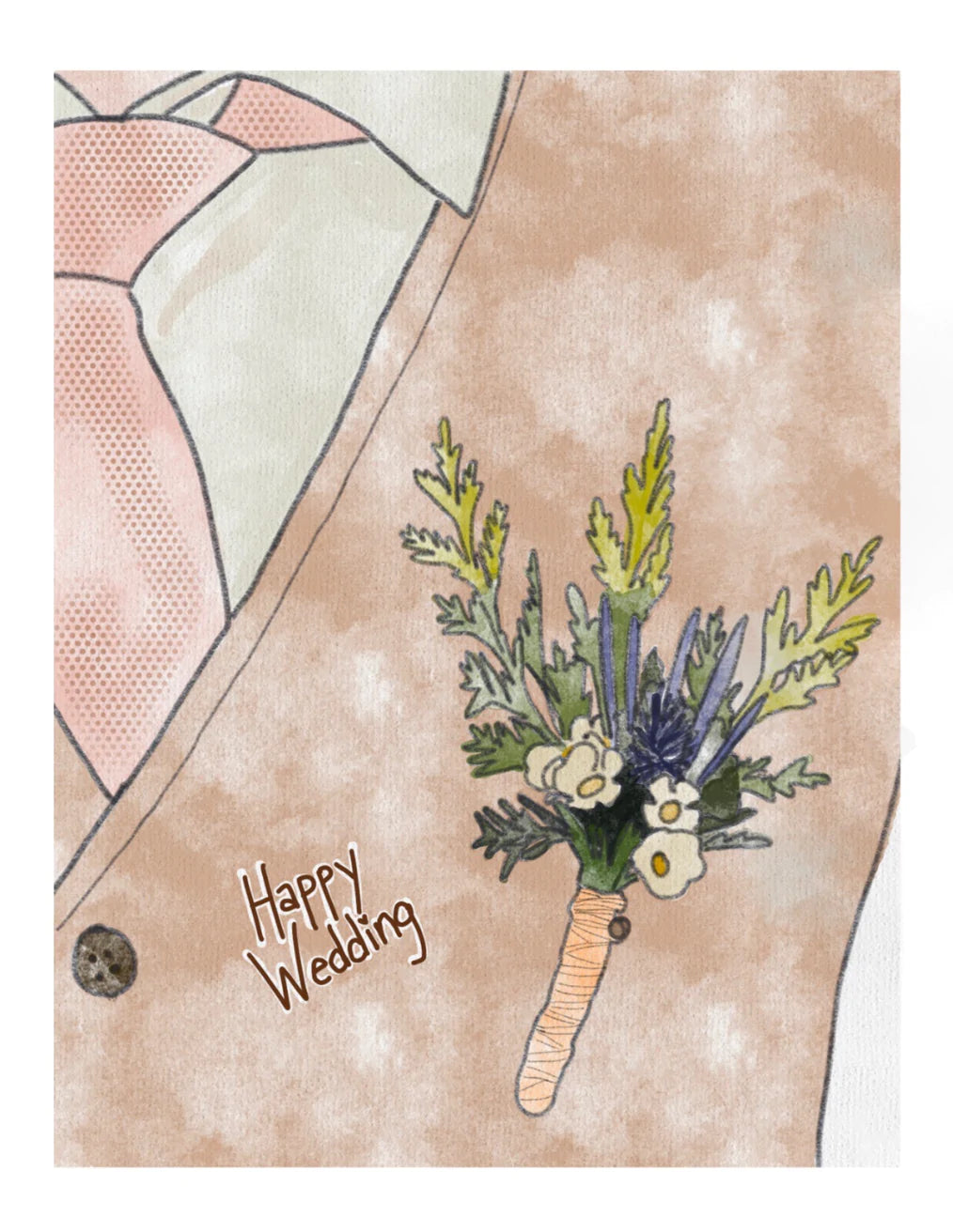 Poplar Paper Card - Happy Wedding (Groom)