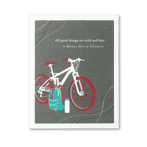 Positively Green Card - Wild and Free (Thoreau) - Birthday