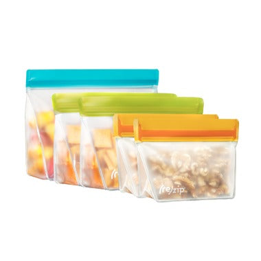 Re-Zip Stand Up Leakproof Storage Bags (5-Pack)