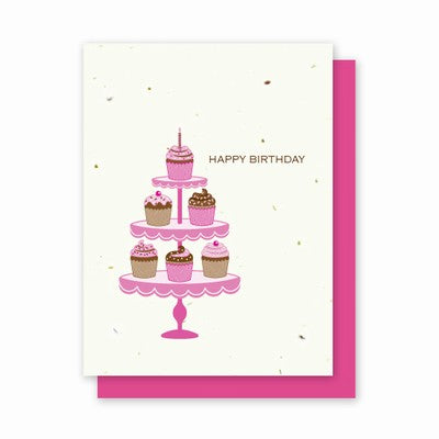 Green Field Paper Co. Card - Birthday Cupcakes