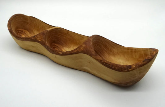 Olivewood 3 Section Nut Dish