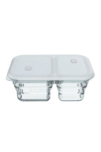 Minimal Collapsible Silicone Food Container - 2 Compartment