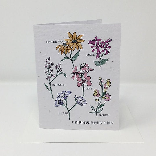 Jill & Jack Paper Plantable Card - Wildflowers