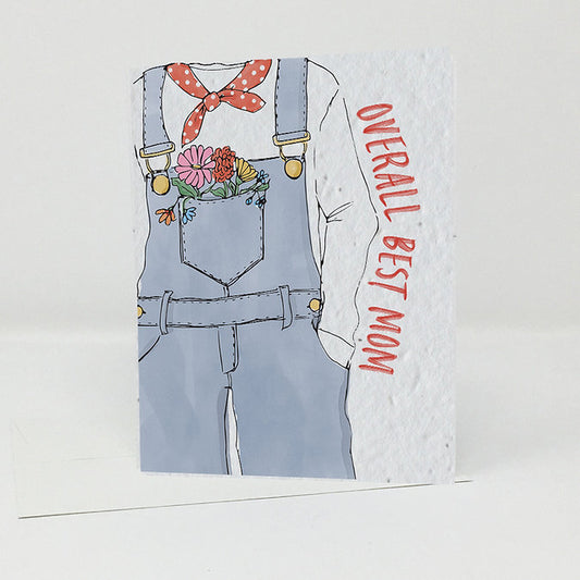 Jill & Jack Paper Plantable Card - Overall Best Mom