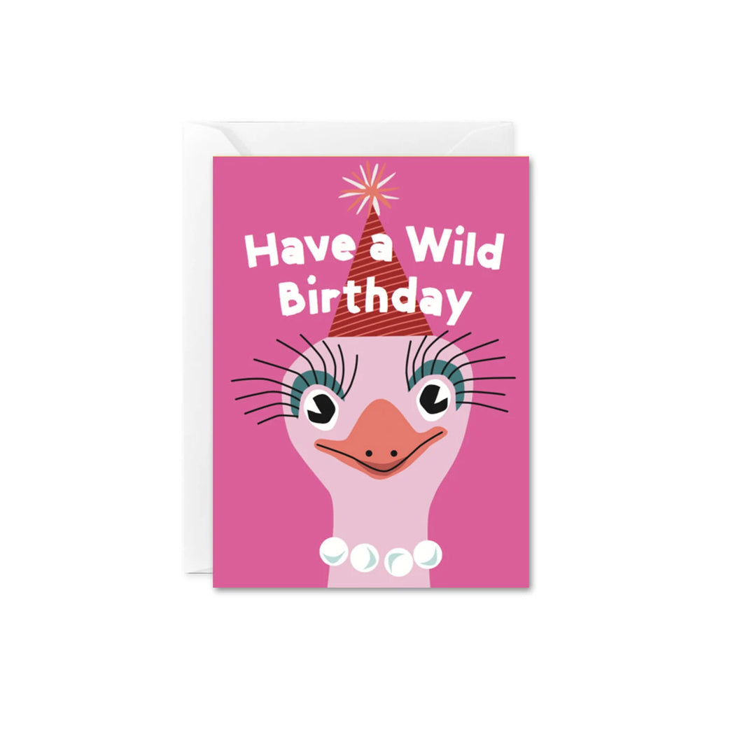The Beautiful Project Mini Card - Wild Ostrich Birthday