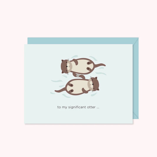 Halifax Paper Hearts Card - Significant Otter