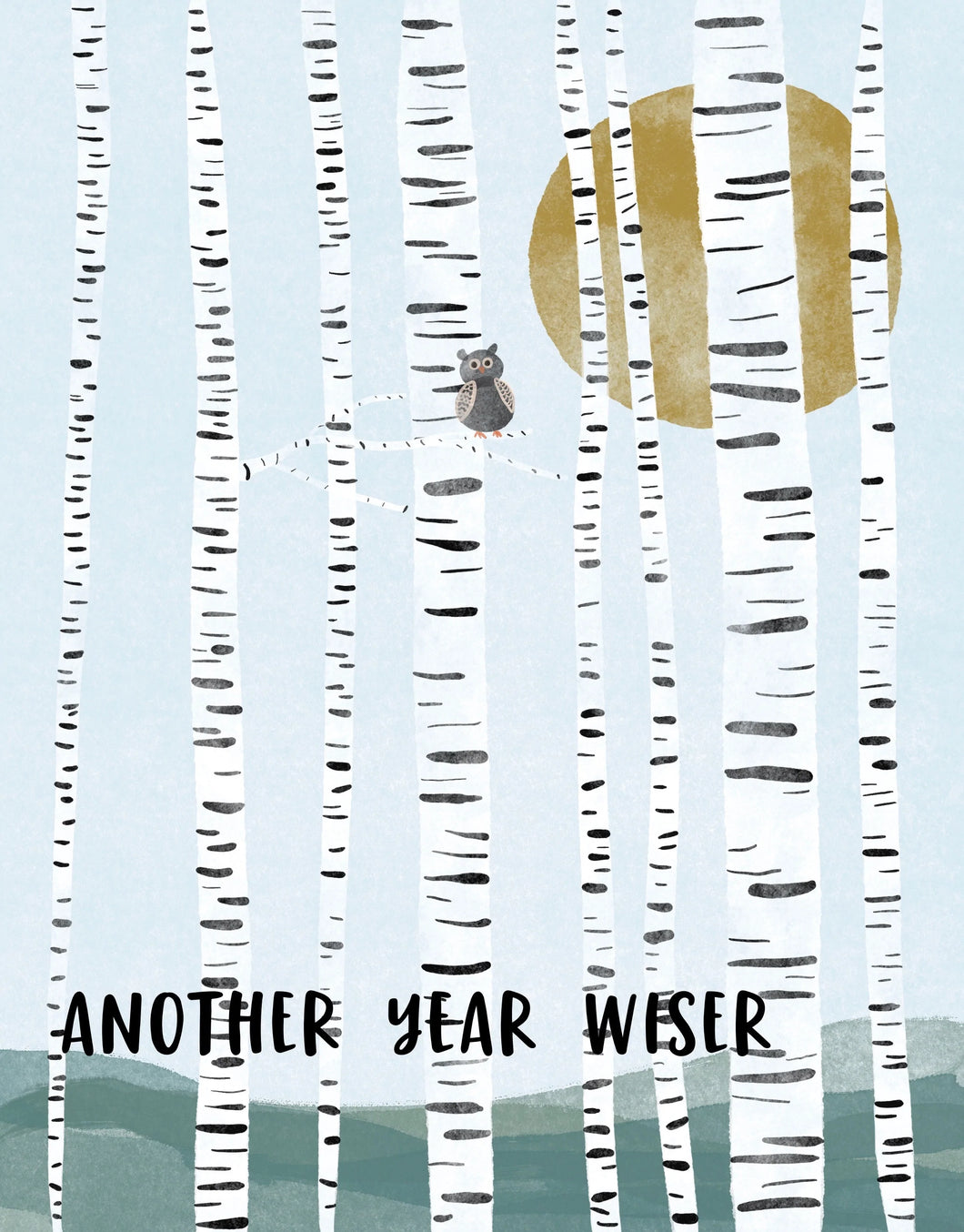 Poplar Paper Card - Another Year Wiser