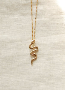 Hawkly Bronze Serpent Necklace