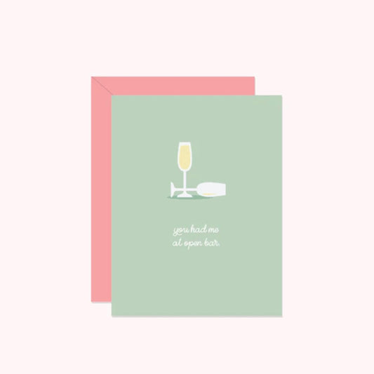 Halifax Paper Hearts Card - Open Bar