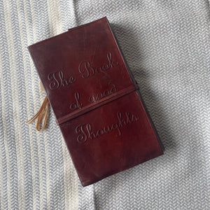 Hand Tooled Leather Journal - Book Of Good Thoughts