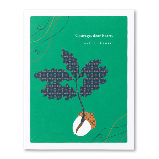 Positively Green Card - Courage (Lewis) - Encouragement