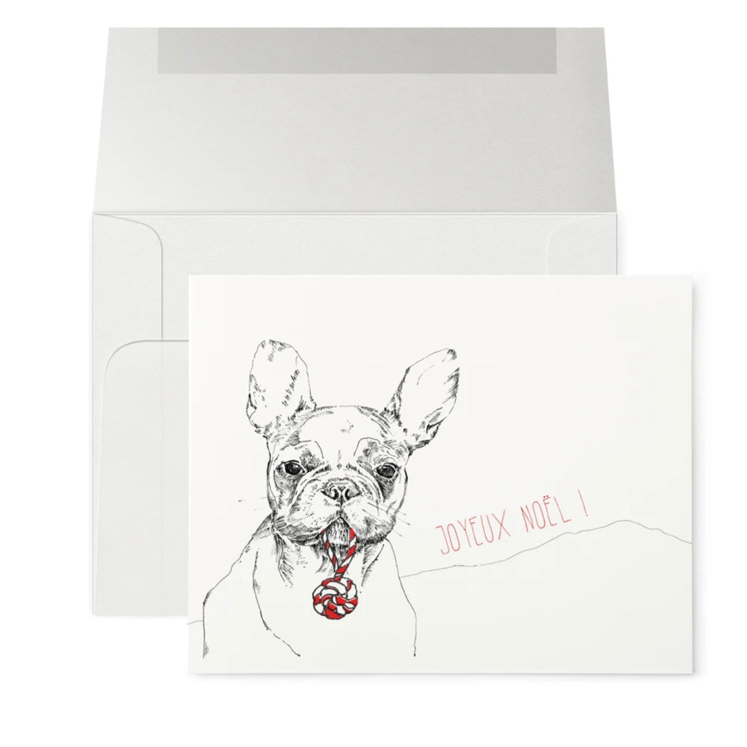 Petits Mots Card - Bulldog (Holiday)