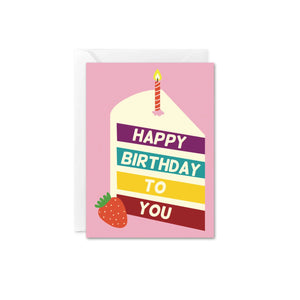 The Beautiful Project Mini Card - Cake Slice Birthday