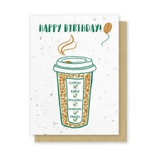 Green Field Paper Co. Card - Birthday Coffee