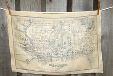 Vintage Map Linen Tea Towel