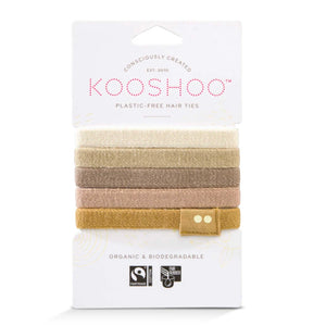 Kooshoo Organic Plastic-Free Flat Hair Ties