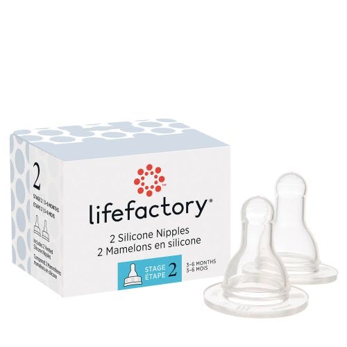 LifeFactory Stage 2 Silicone Nipples