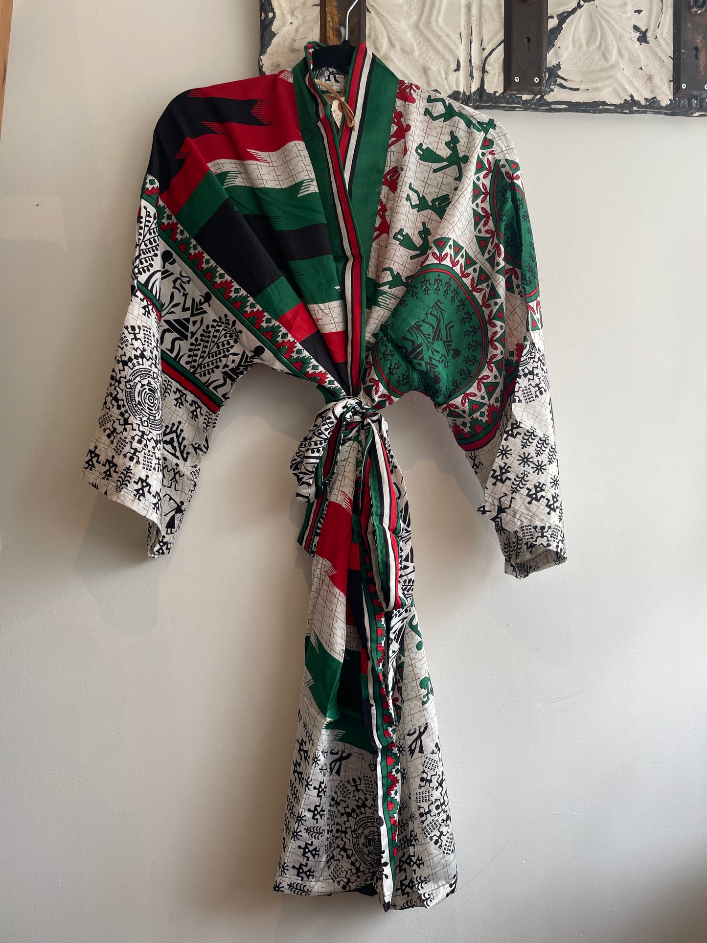 Upcycled Sari Robe - Short #A28