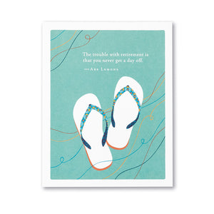 Positively Green Card - Flip Flops (Lemons) - Retirement