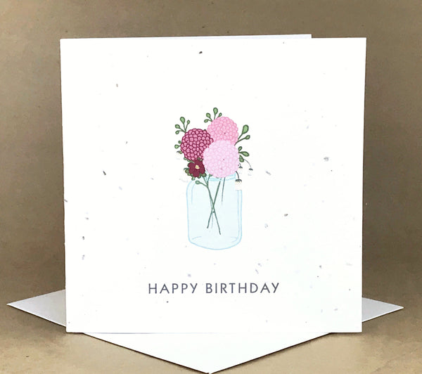 Okku Plantable Card - Birthday Flower Jar