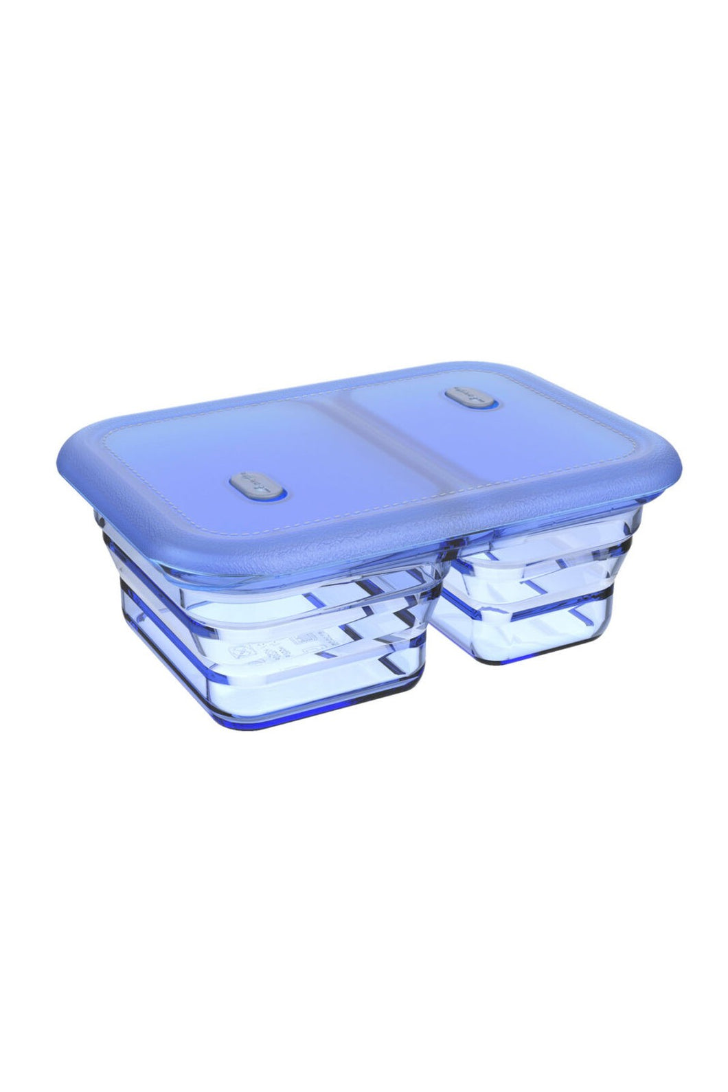 Minimal Collapsible Silicone Food Container - 2 Compartment