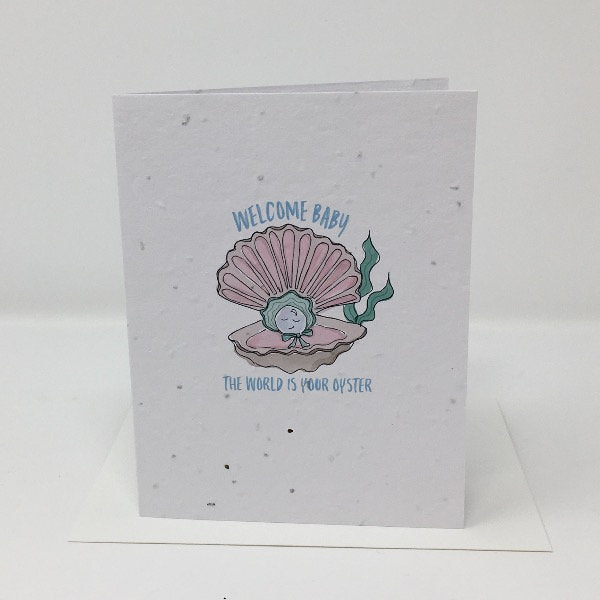 Jill & Jack Paper Plantable Card - World Is Your Oyster