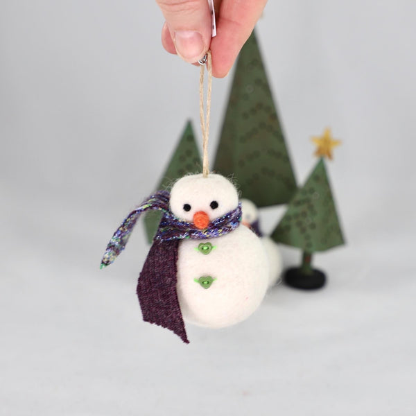 Amber Goes Violet Felted Wool Ornament
