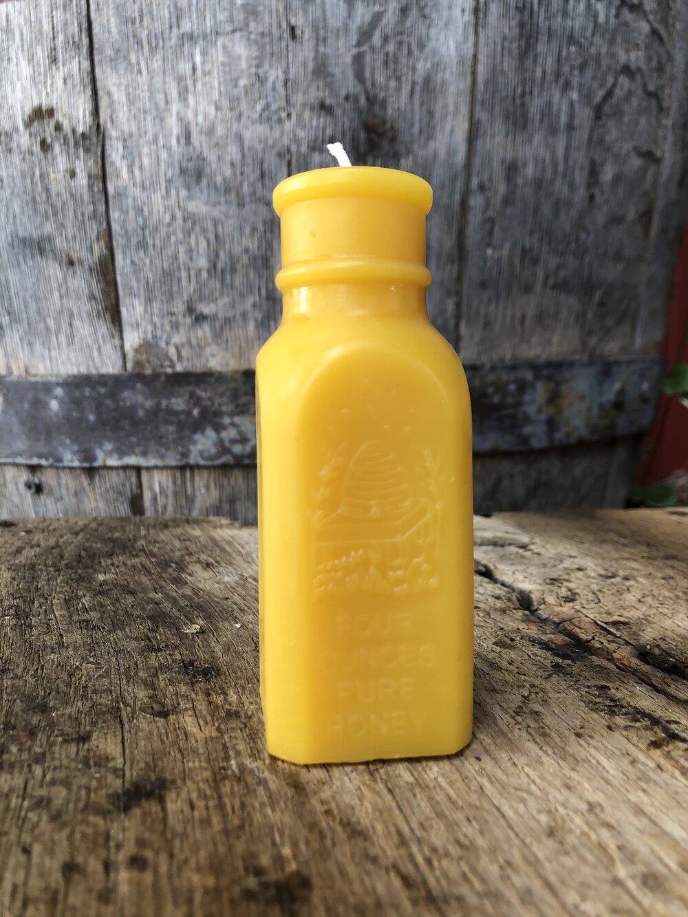 Pioneer Spirit Beeswax Candle - 1 Pound Honey Jar