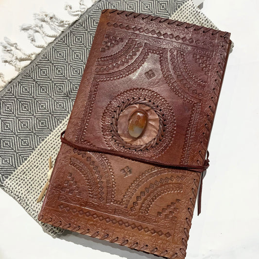 Hand Tooled Leather Journal Book
