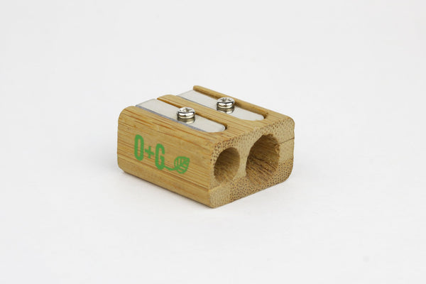 Onyx + Green Bamboo Pencil Sharpener