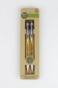 Onyx + Green Bamboo Pen & Mechanical Pencil Set