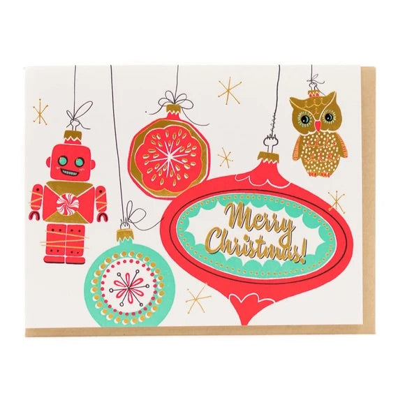 Porchlight Press Card - Christmas Ornaments